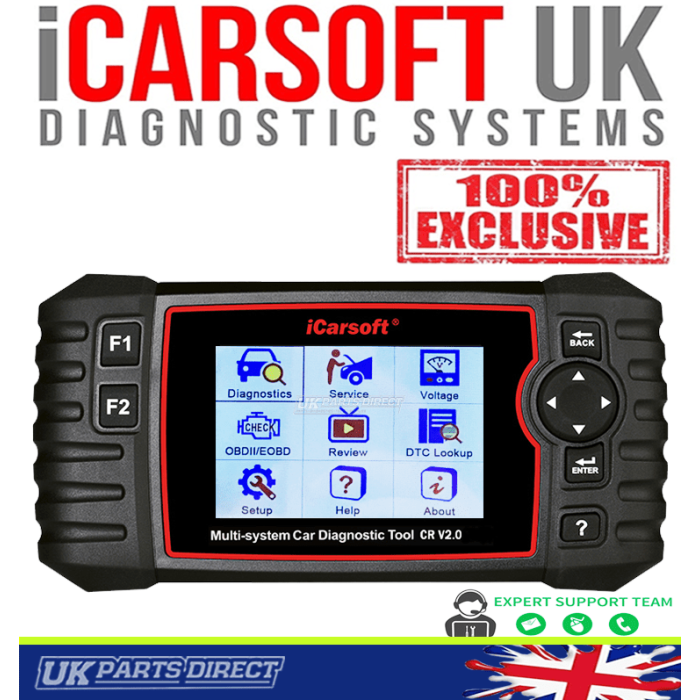 iCarsoft CR Pro Multi-Systems Diagnostic Scan Tool for Multi-Brand Vehicles  +Oil Reset+EPB+BMS+DPF+SAS+ETC+BLD+INJ